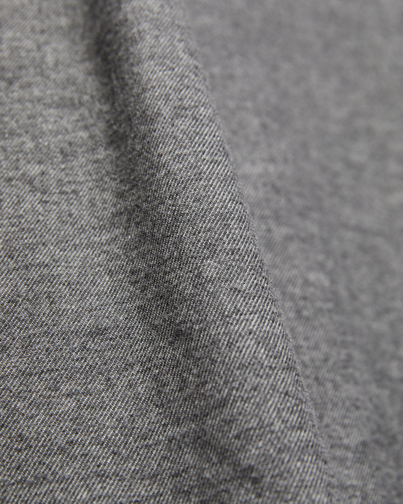 Solid Flannel Button-Down Shirt in Grey