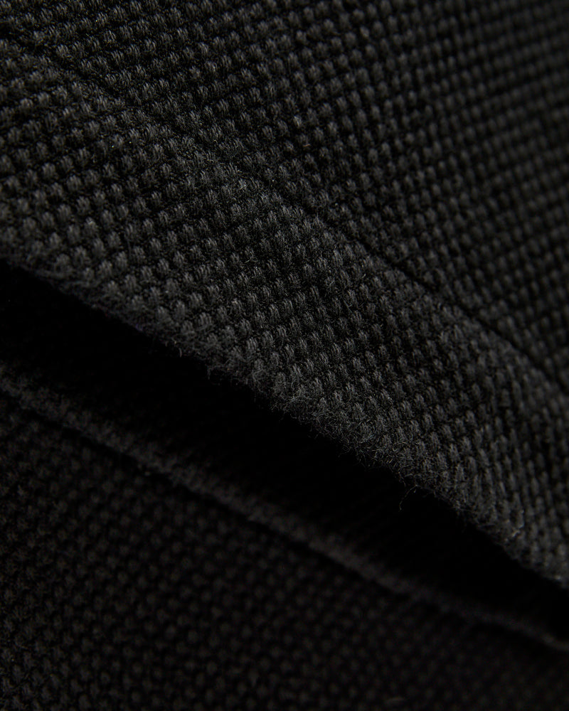 Double Cloth Sashiko Trousers in Black