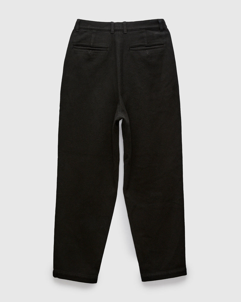 Double Cloth Sashiko Trousers in Black