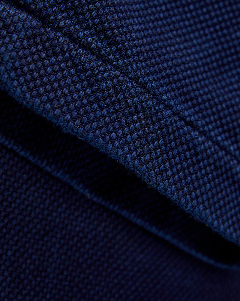 Double Cloth Sashiko Trousers in Hand Dyed Indigo