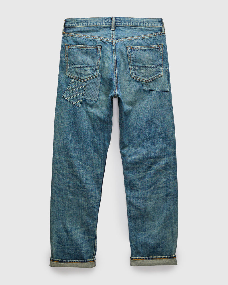 MG127 Boro Repair Selvedge Denim - Classic Straight Fit