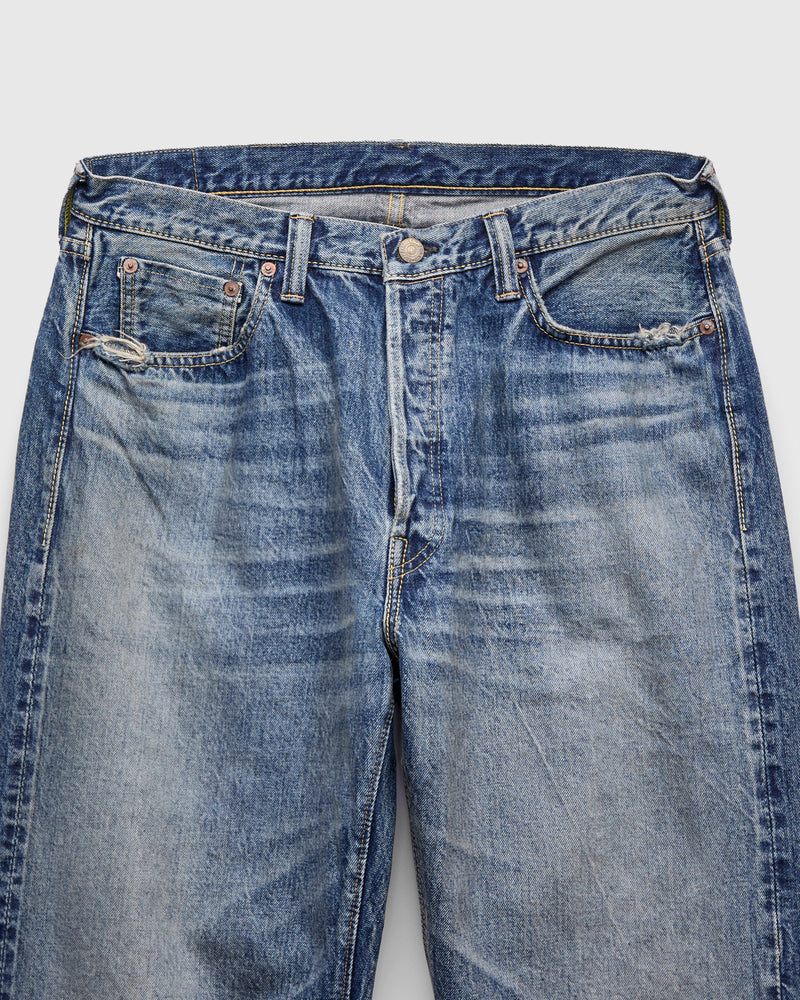 1341-0105US "WWII Dartford" 13.7oz Washed Selvedge Denim - Wide Fit