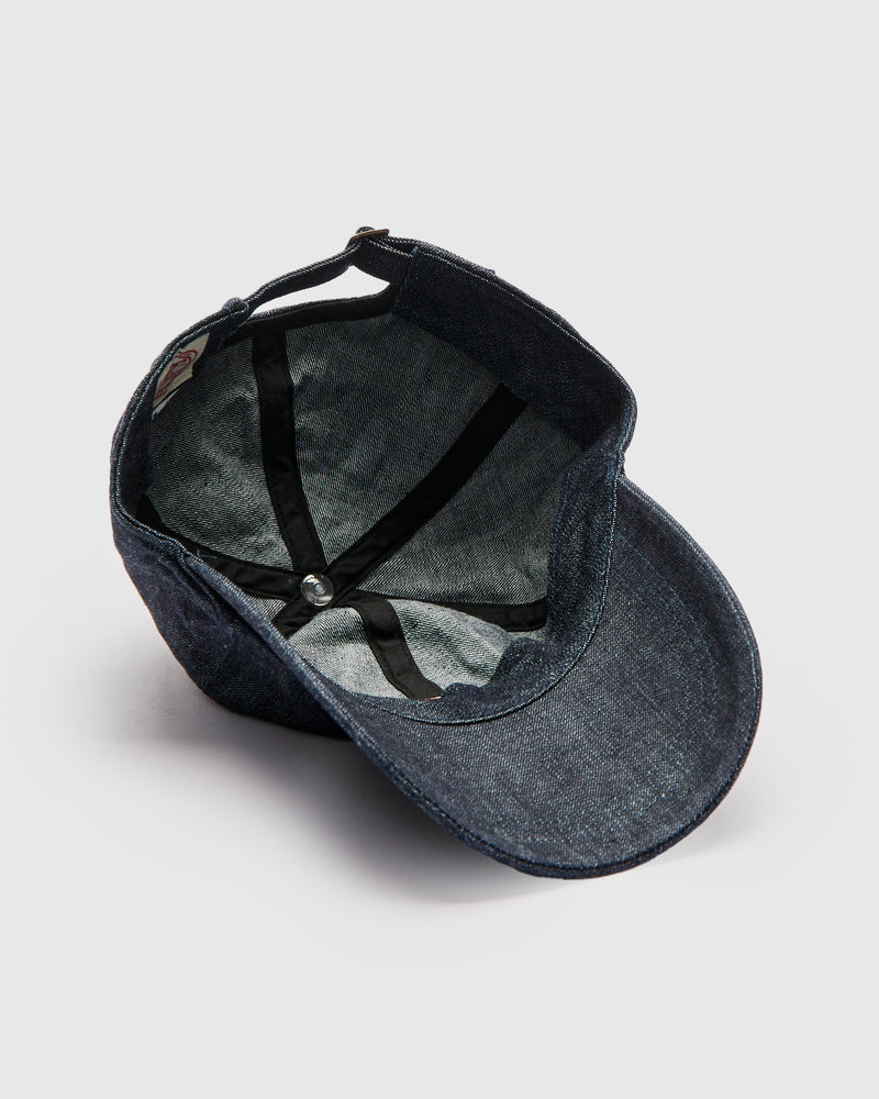 Full Wappen Denim Cap in Indigo Blue