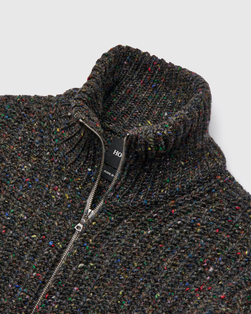 "Loose Ends" Wool Knit Cardigan in Astro