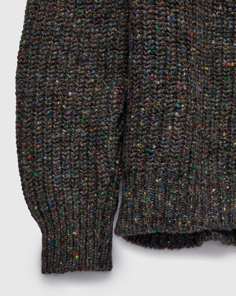 "Loose Ends" Wool Knit Cardigan in Astro