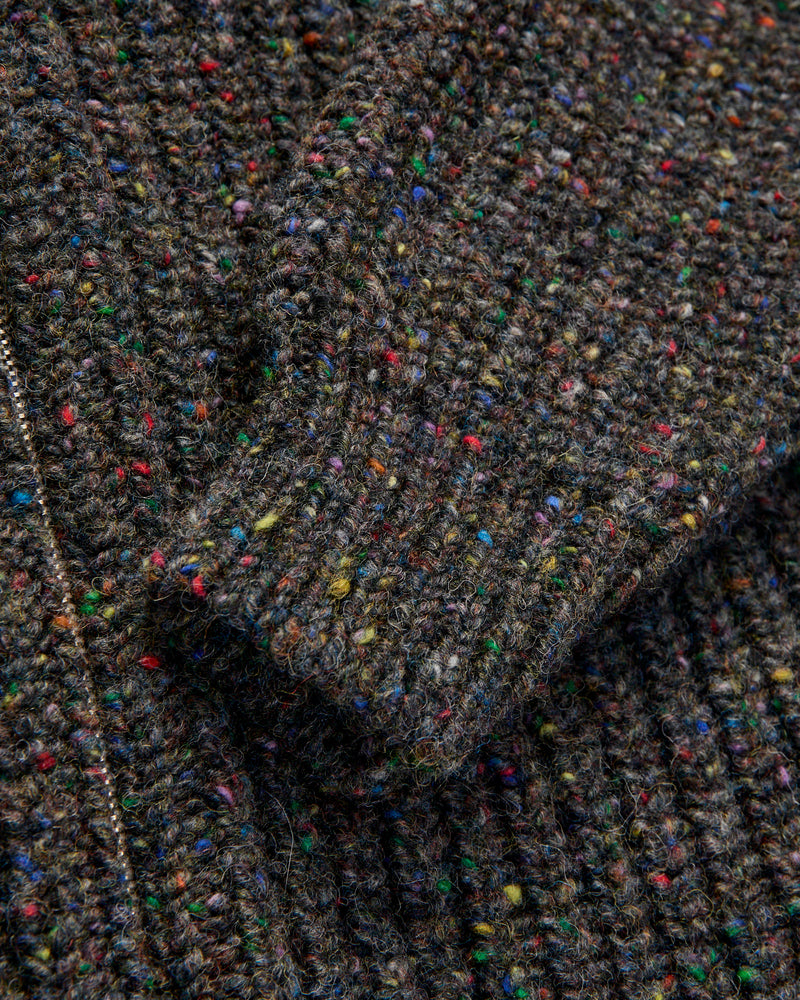 "Loose Ends" Wool Knit Cardigan in Astro