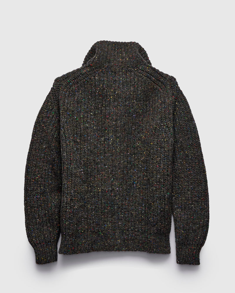 "Loose Ends" Wool Knit Cardigan in Astro