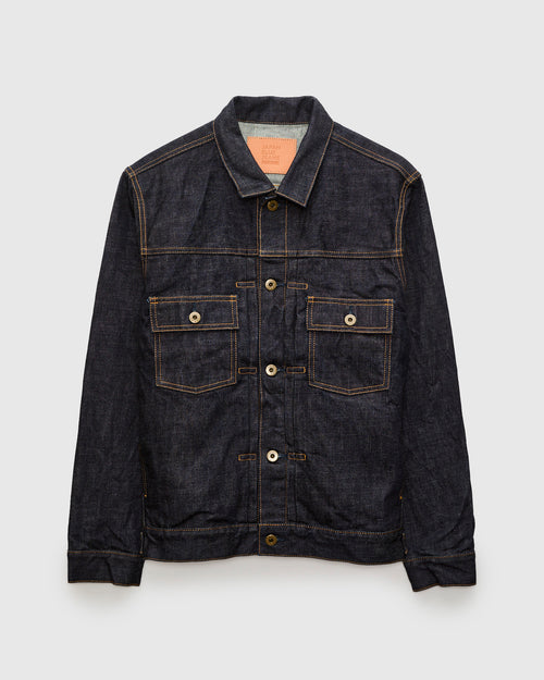 JBGJ1000-ID 14.8oz Type 2 Denim Jacket in Rinsed Indigo