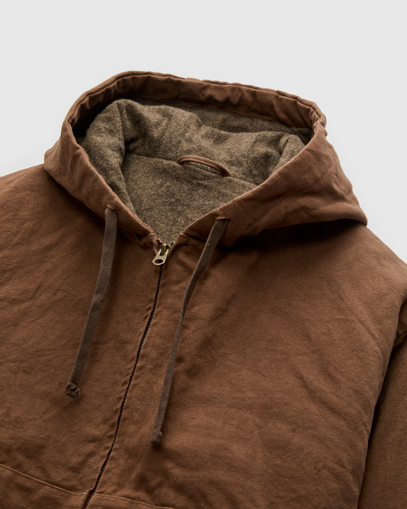 Cotton Hemp Hoody Jacket in Kakishibu