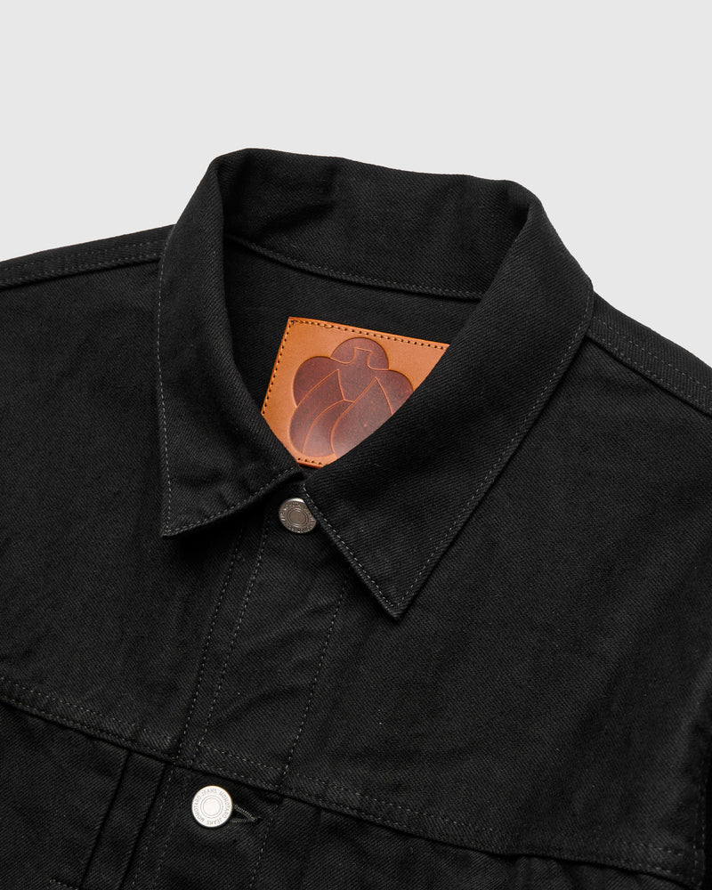 MMGJ6001 "Kyoto Montsuki" 15oz Black Selvedge Denim Type-1 Jacket