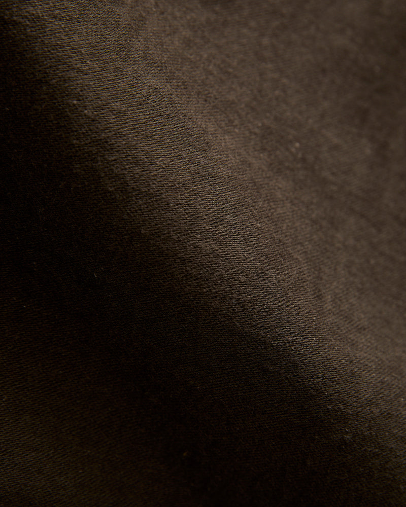 Linen Moleskin Straight Fatigue Pants in Charcoal Grey