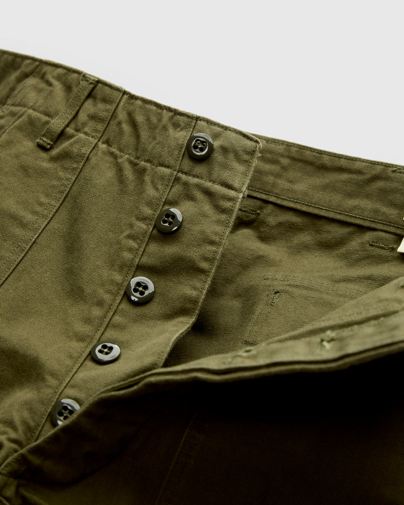 Herringbone Vintage Fit Fatigue Pants in Army