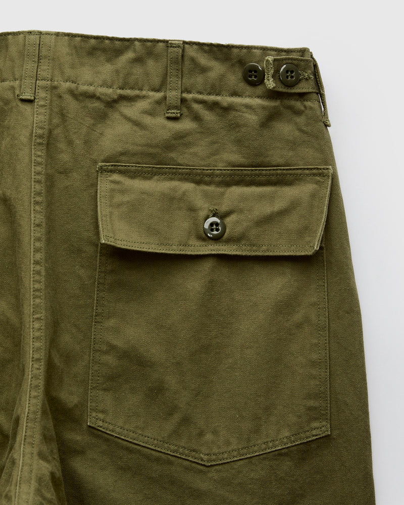 Herringbone Vintage Fit Fatigue Pants in Army