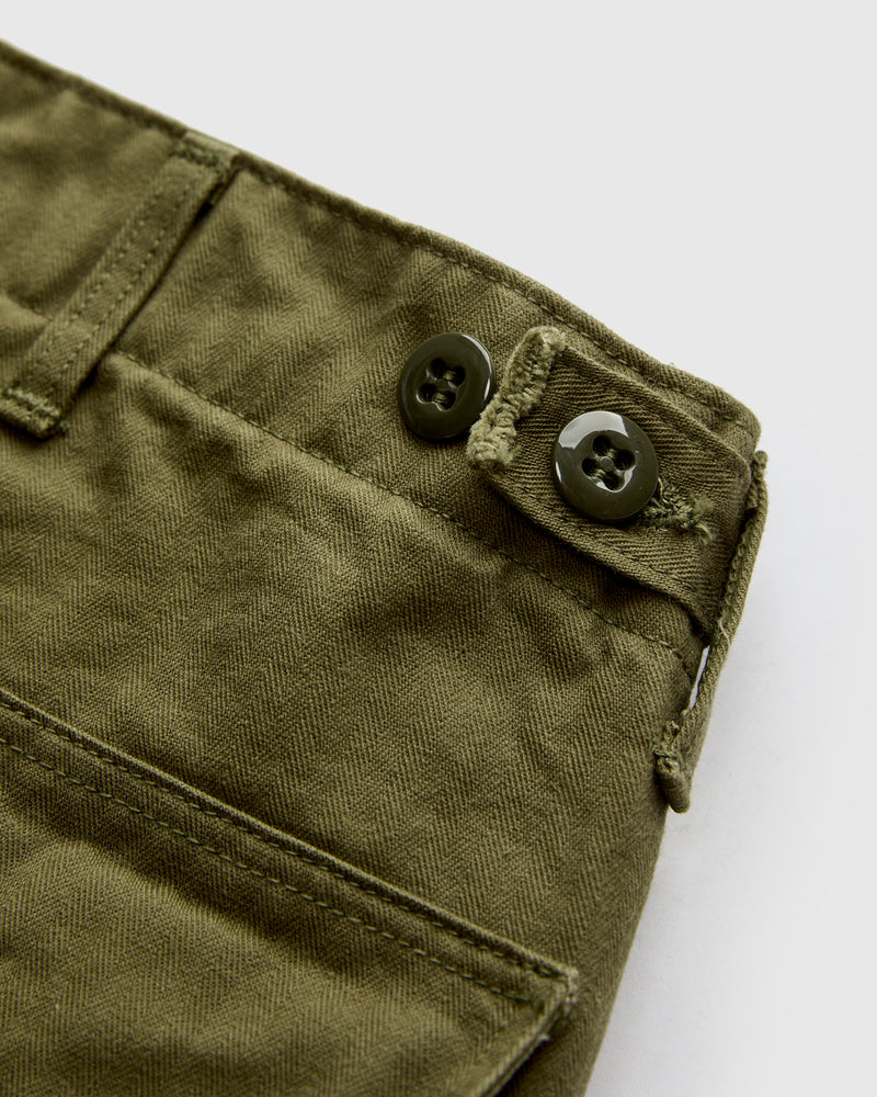 Herringbone Vintage Fit Fatigue Pants in Army