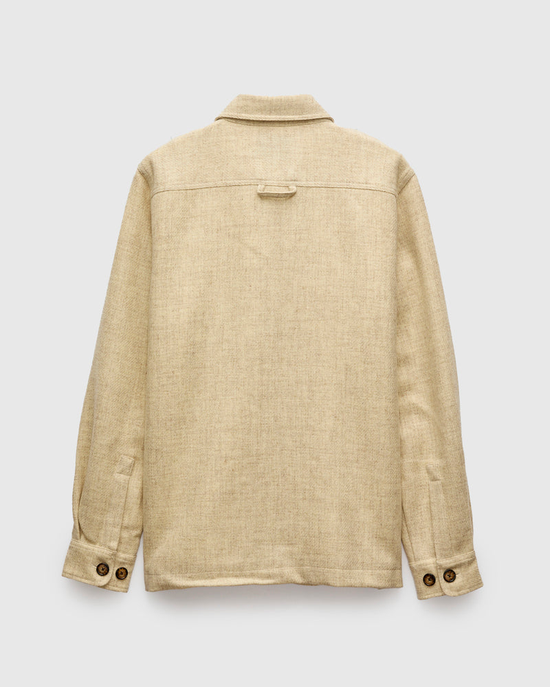 Wool Field Overshirt in Ecru