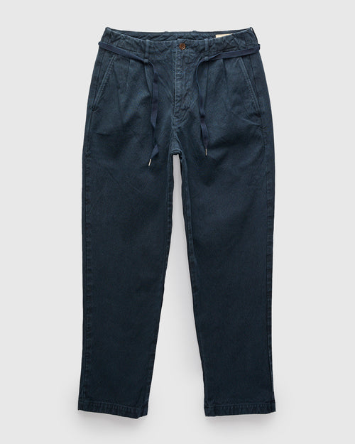 10oz Canvas 2Tuck Tapered Pants in Logwood