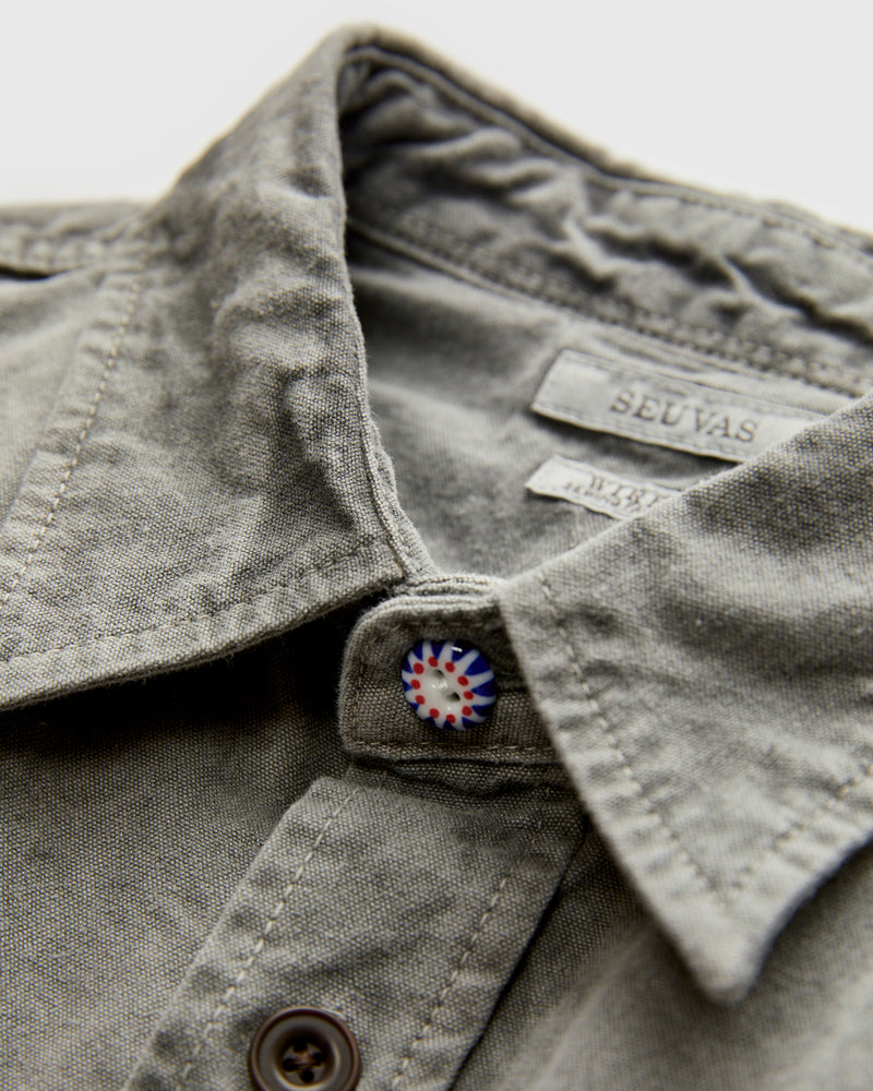 8oz Canvas Flap Workshirt in Sumi Ink