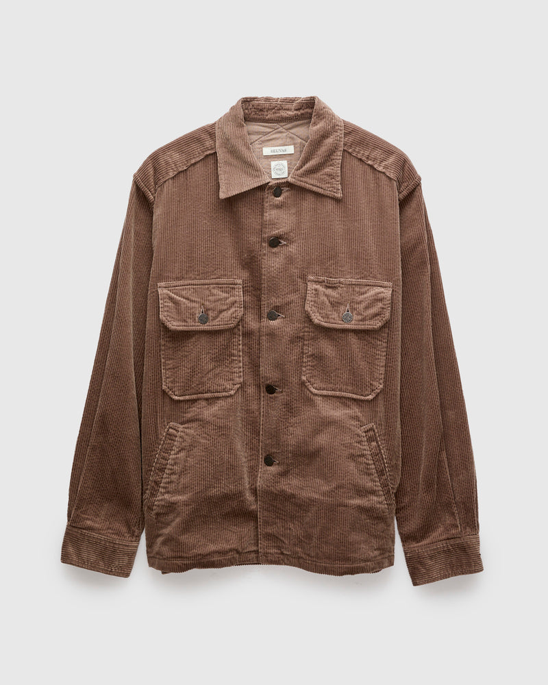 Corduroy CPO Shirt in Taupe