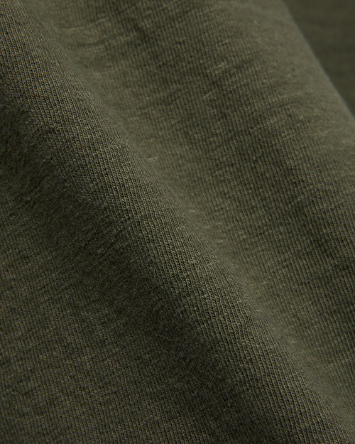 No. 8 Slub Nep Short Sleeve T-Shirt in Green
