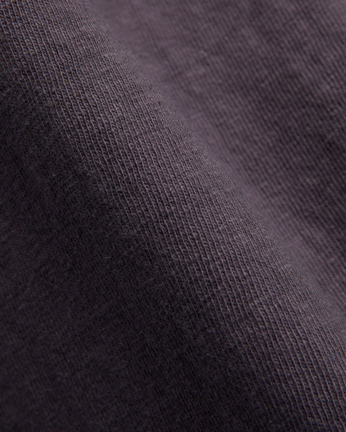 No. 8 Slub Nep Short Sleeve T-Shirt in Purple Navy