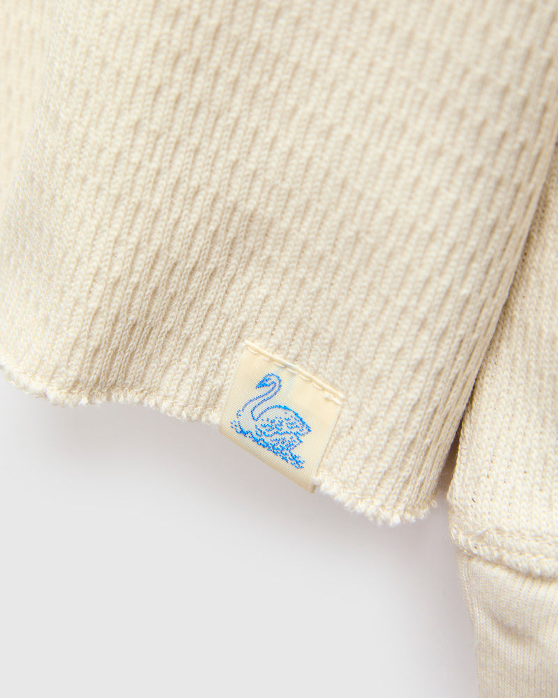 "Good Basics" 10.7oz Diamond Thermal Long Sleeve in Natural