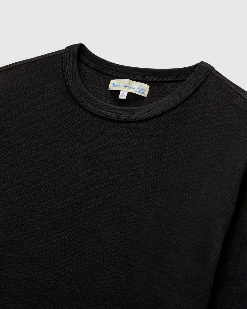 Diamond Thermal Long Sleeve Shirt in Deep Black