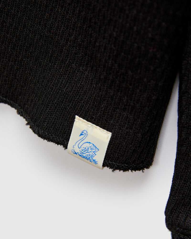 Diamond Thermal Long Sleeve Shirt in Deep Black
