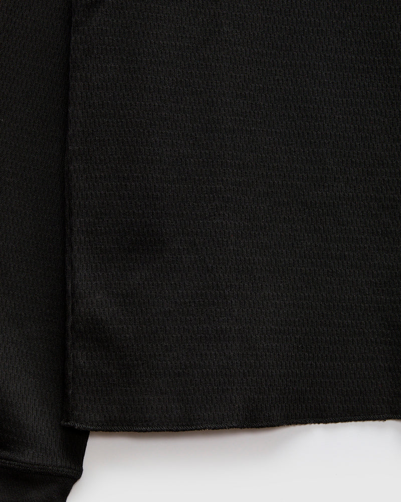 Diamond Thermal Long Sleeve Shirt in Deep Black