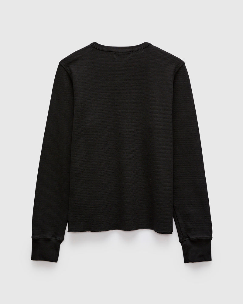 Diamond Thermal Long Sleeve Shirt in Deep Black
