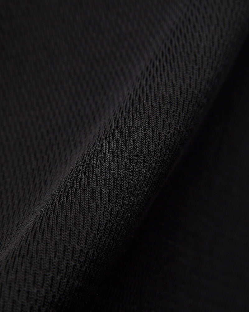 Diamond Thermal Long Sleeve Shirt in Deep Black
