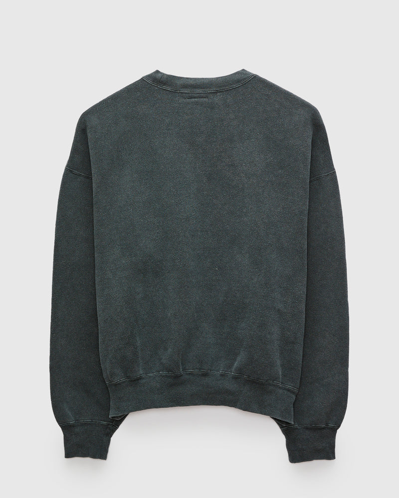Special Finish Fleece Lined Crewneck in Black
