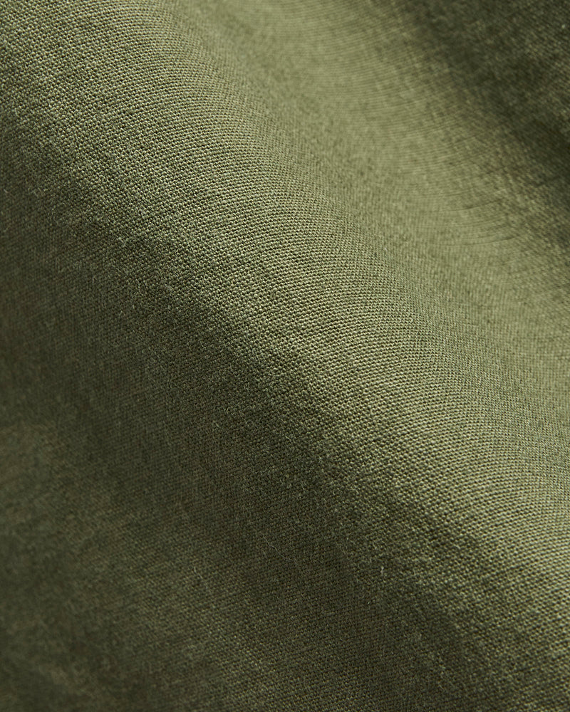Dyed Canvas Work Shirt in Olive