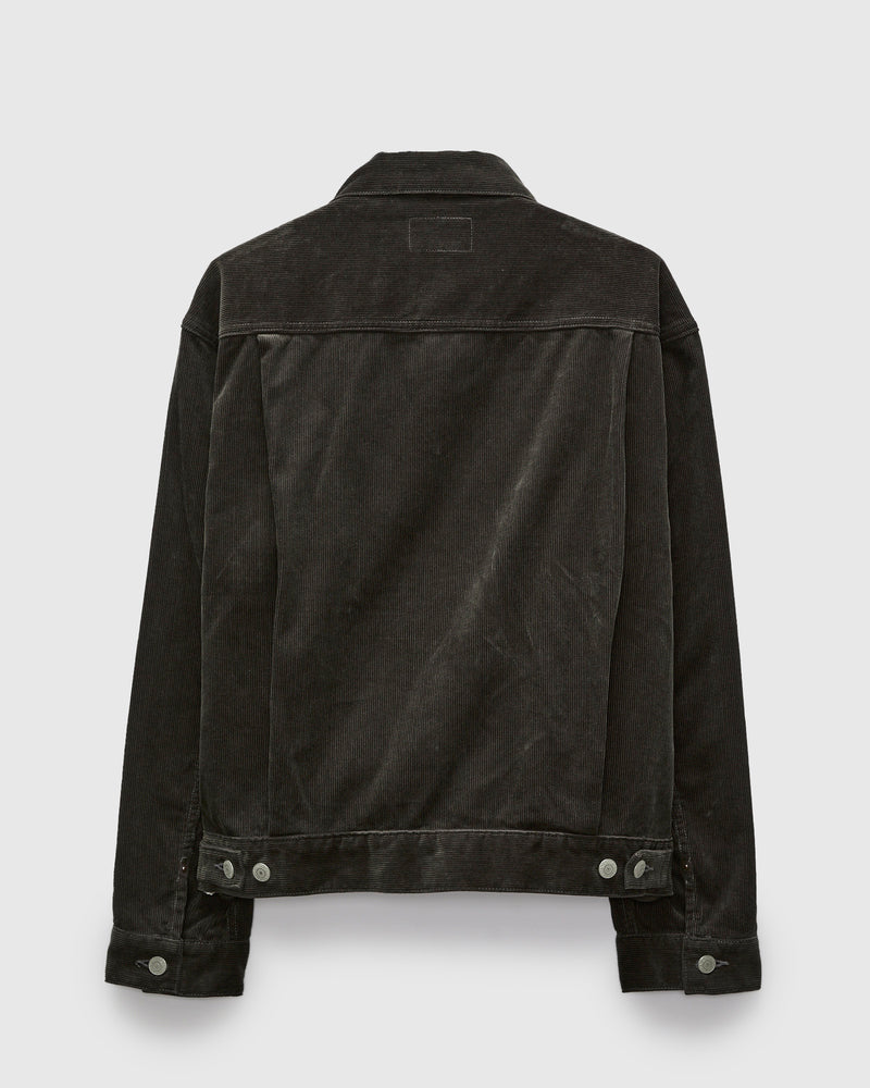 Double Pocket Corduroy Jacket in Charcoal Grey