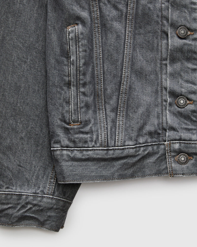 4 Pocket Denim Jacket in Medium Grey