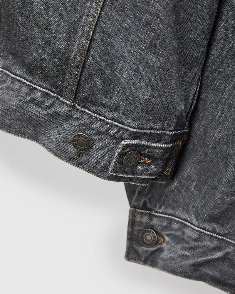 4 Pocket Denim Jacket in Medium Grey