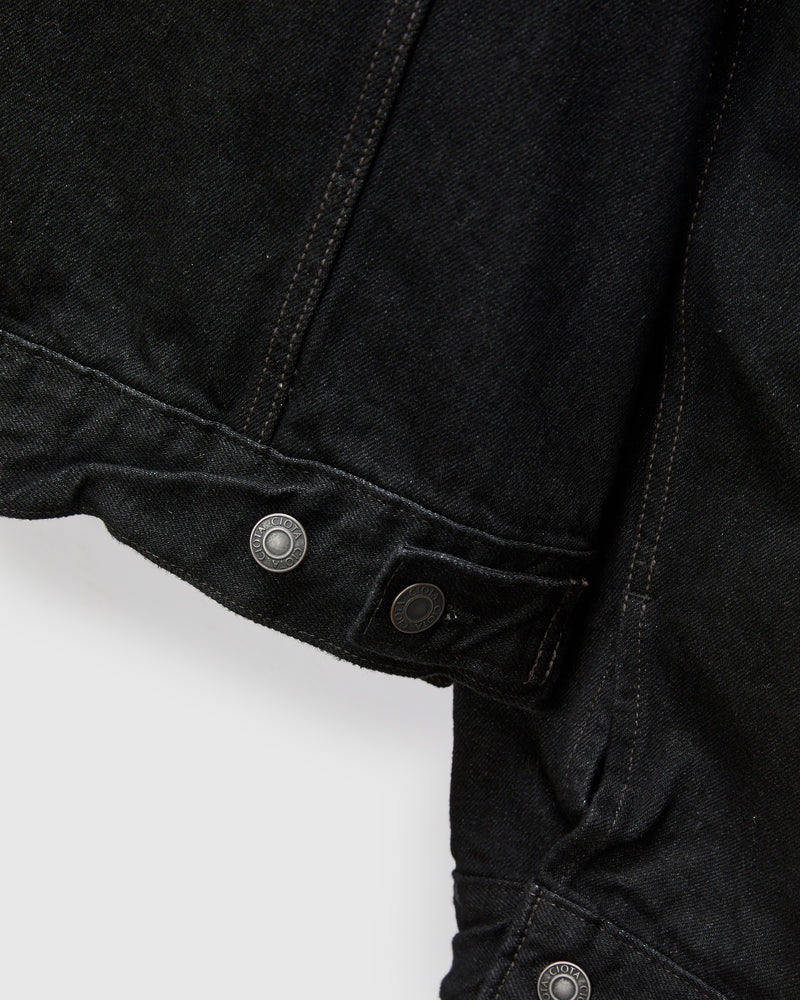 4 Pocket Denim Jacket in Rinse Black