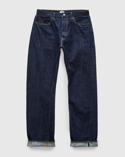 Straight 5 Pocket Selvedge Denim Pants in Indigo