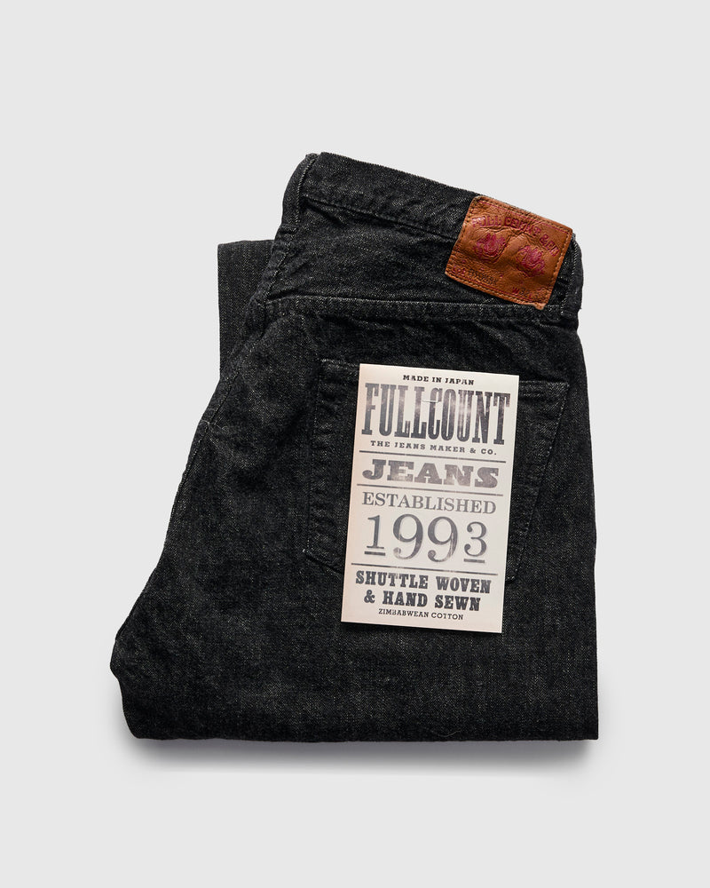 0105BK 13.75oz Black Selvedge Denim - Wide Fit