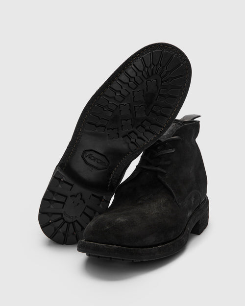 Ruggero Barrel Desert Boot in Midnight Reverse Vachetta