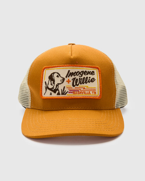 Bird Dog Trucker Cap in Gold