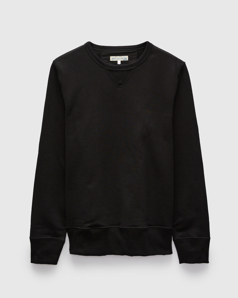 3S48 "Good Originals" Heavyweight Loopwheel Sweatshirt in Deep Black