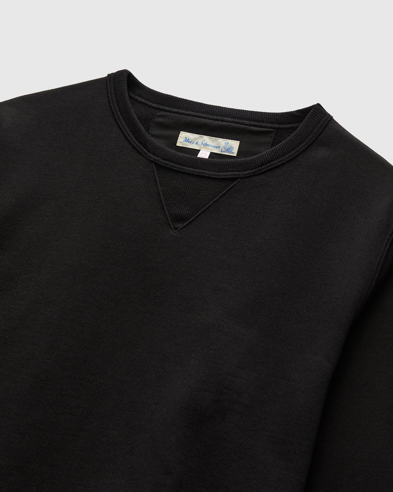 3S48 "Good Originals" Heavyweight Loopwheel Sweatshirt in Deep Black