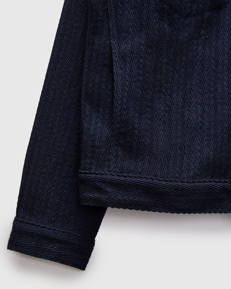 "Indigo Sugiaya" 12oz Herringbone Dobby Jacket