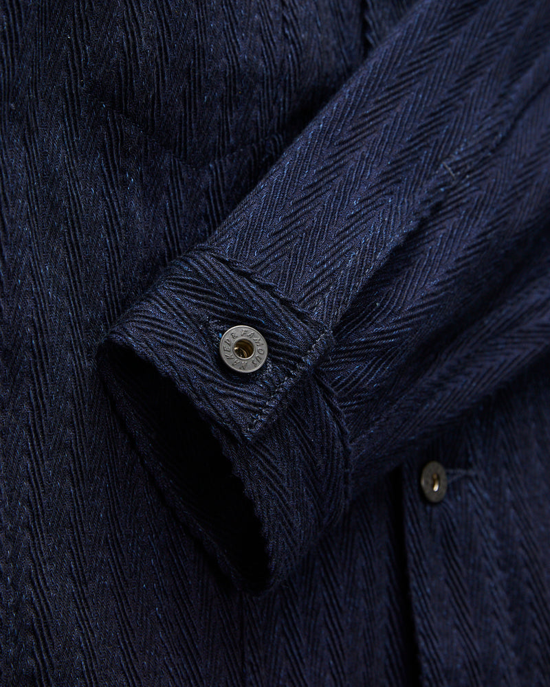 "Indigo Sugiaya" 12oz Herringbone Dobby Jacket