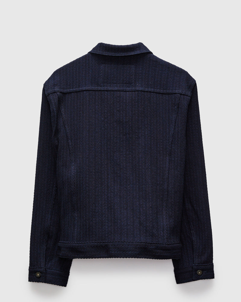 "Indigo Sugiaya" 12oz Herringbone Dobby Jacket