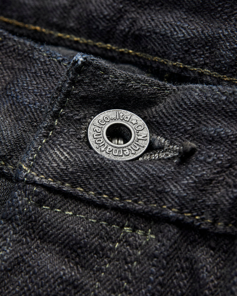 277-Bumpy "Kuro Black Overdye" 17oz Selvedge Denim - Just-Right Straight Fit