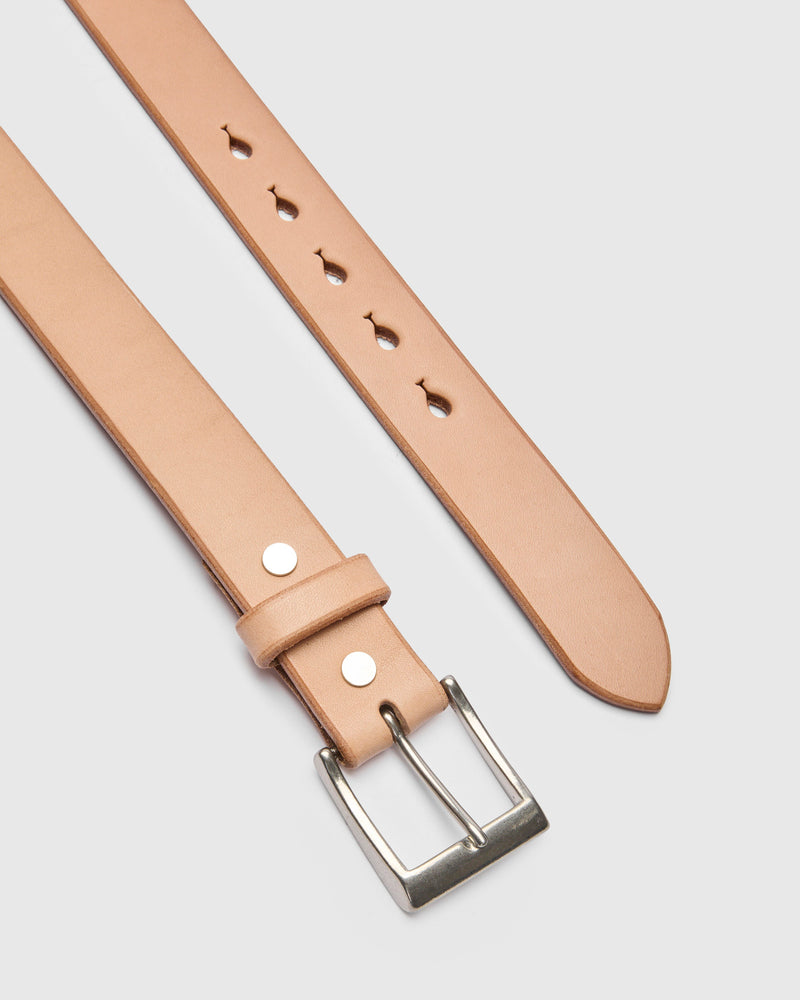 Saddle Leather Belt in Natural