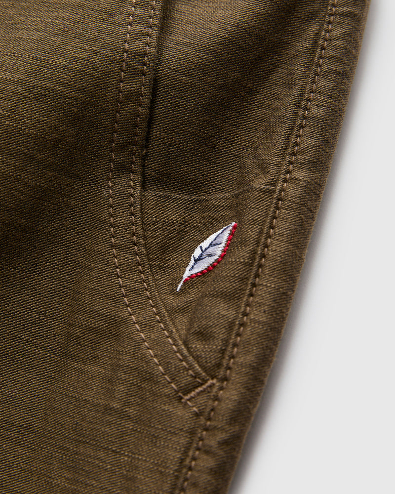Sulfur Dye Work Trousers in Khaki Black
