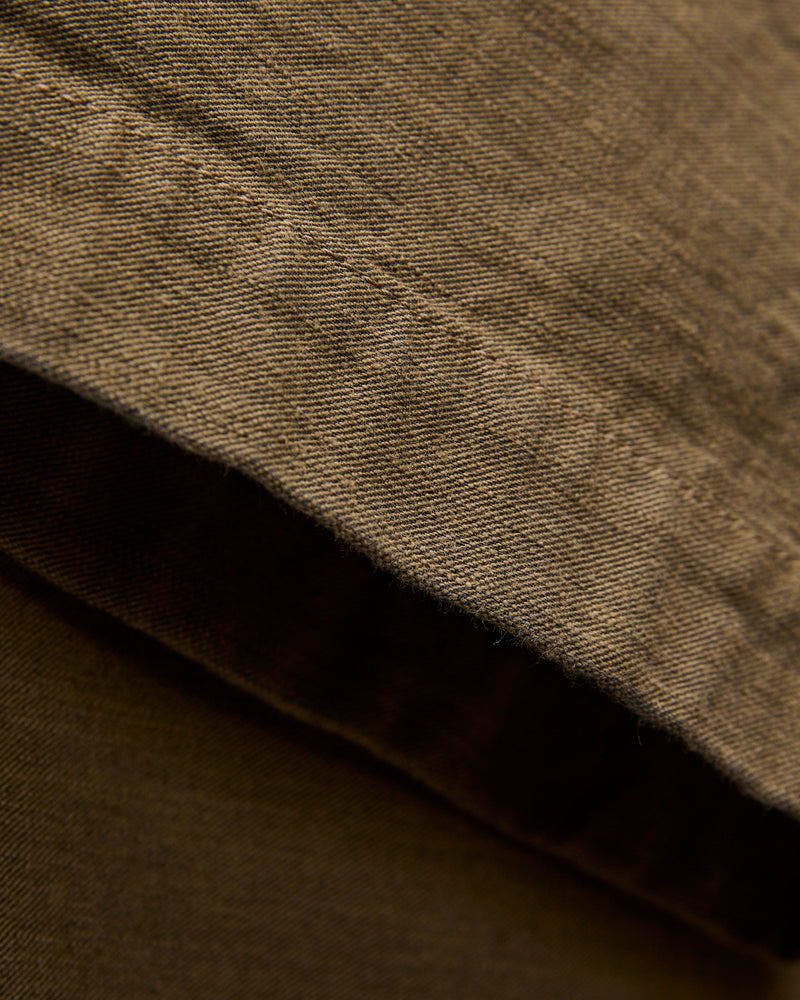Sulfur Dye Work Trousers in Khaki Black
