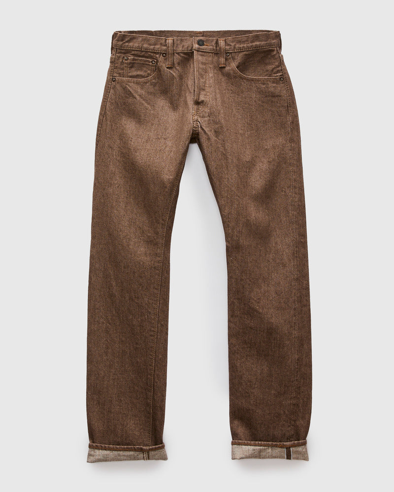 BR-14oz-005 "Sulfur Brown" 14oz Slub Selvedge Denim - Slim Straight Fit